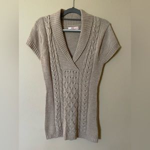 Women's Tan Long Knit Sweater XL